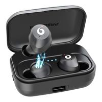 Wireless Earbuds TWS Bluetooth Earbuds Stereo Bluetooth 5.0 Headphones Sports IPX7 Waterproof Wireless Earphones with 2200mah Charging Case/Box, Built-in Mic