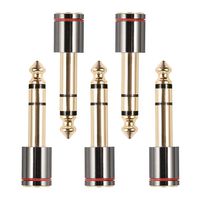 6.35mm(1/4-Inch) Male Stereo Plug to 3.5mm(1/8-Inch) Female Stereo Jack Adapter (5-Pack)