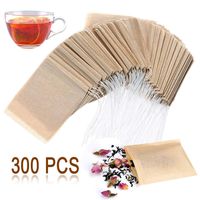 Angooni 300PCS Disposable Tea Filter Bags with Drawstring | 100% Natural & Safe Loose Leaf Tea Empty Tea Bags, 1-Cup Capacity