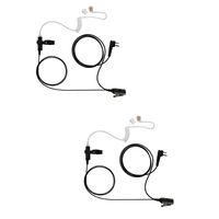 2 PACK Maxtop ASK2425-M1A 1-Wire Clear Coil Surveillance Kit Earphone for Motorola CP200 CP200D Bearcom BC95 BC120 BC130