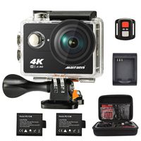 Maifang Sports Camera, Waterproof 4K WIFI Action Camera With Remote, 2.0 Inch LTPS Screen 1080P 60FPS 12MP Action Cam 170 Degree Fish-eye Lens With 2 batteries Camera Bag(Black)