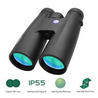 Beileshi 12X Binoculars Telescope Roof Wide-Angle Prism Compact Telescope with Dust Cover BAK4 Prism FMC Lens Green Eye Protection Coating for Hunting, Bird Watching, Football Match 12x50mm