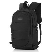 Travel Laptop Backpack Business Anti Theft Slim Durable Laptops Backpack with USB Charging Port Water Resistant College School Computer Bag for Women Men Fits 15.6 Inch Laptop and Notebook-Black