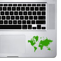 StickAny Palm Series World Map Sticker for MacBook Pro, Chromebook, and Laptops (Green)