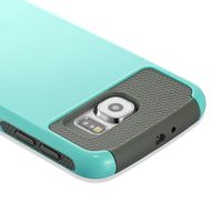 technext020 Galaxy S6 Case, Heavy Duty Armor Rugged Case for Samsung Galaxy S6 Slim Fit Hybrid 2 Layers PC Silicone Gold, Black, Mint