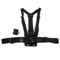 DURAGADGET Black, Fully Adjustable Chest Strap Mount with Screw Adaptor Compatible with The Nikon KeyMission 170 | KeyMission 360 | KeyMission 80 Action Camera