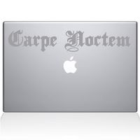 The Decal Guru 1033-MAC-15P-S Carpe Noctem Seize the Night Vinyl Sticker, 15" Macbook Pro (2015 & older), Silver