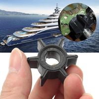 47-16154-3 Water Pump Impeller for Tohatsu/Mercury/Sierra 2/2.5/3.5/4/5/6HP Outboard Motor Rubber Diameter 3.4cm 6 Blades Black