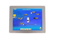 Glopole 15" inch Rugged Waterproof LCD Systems and Sunlight Readable Display Monitor with VGA, USB Powered, IP65, Ultralight Weight, Metal Enclosure, Rear Docking, VESA& Rear Mounting