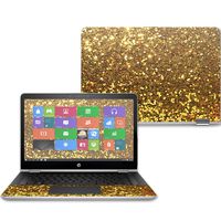 Mightyskins Skin Compatible with Hp Pavilion X360 14" (2017) - Gold Dazzle | Protective, Durable, and Unique Vinyl Decal Wrap Cover | Easy to Apply, Remove, and Change Styles | Made in The USA