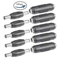 10PCS Lime2018 DC Female to Female And Male to Male Connector 5.5mm x 2.1mm 12V 5A Power Cable Jack Adapter，DC Power Jack Plug Adapter for CCTV Home Security Surveillance