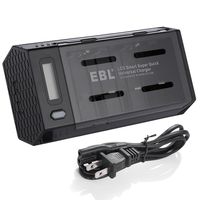 EBL C D Battery Charger Discharger with LCD Display & 2 USB Port for Phone - Ultra Fit AA AAA C D 9V NiMH Rechargeable Batteries