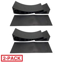 Beech Lane Camper Leveler 2 Pack - Precise Camper Leveling, Includes Two Curved Levelers, Two Chocks, and Two Rubber Grip Mats, Heavy Duty Leveler Works for Campers Up to 35,000 LBs
