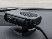 Fochutech Car Heater Black Heating Quickly Defrosts Defogger 150W Auto Cooling Fan Winter 2 in1 Van Cool Windscreen Window Demister Portable (DC 12V)