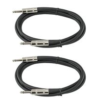 MCSPROAUDIO 12 Gauge Speaker Cables 2 CABLE PACK (10ft, 1/4" to 1/4")