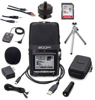 Zoom H2n Portable Digital Voice Recorder Bundle with APH2n Accessory Pack and SDHC Card and Stereo Cable