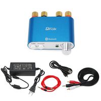 DROK 50W+50W Dual Channel Stereo Amplifier, DC 9-24V Bluetooth 4.0 Audio Amplifier, HIFI Audio Receiver Amp Module with US-type Power Supply Adapter