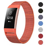 HAPAW Nylon Bands Compatible with Fitbit Charge 3, Soft Adjustable Breathable Sport Replacement Band Accessories Wristband Women Man for Charge 3 / Charge 3 SE Watch