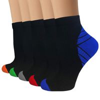 Copper Compression Running Socks for Men & Women-5/10 Pairs-Fit for Athletic,Travel& Medical（15,S/M)