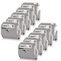 Absonic M-K231 M231 MK231 M-231 12mm M Tape Compatible for Brother P-Touch PT-90 PT-65 PT-M95 PT-80 PT-45M PT-100 PT-110 PT-70 PT-70BM PT-85 PT-45 Label Maker, 1/2" x 26.2', Black on White, 10-Pack