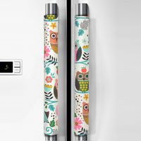 OUGAR8 Refrigerator Door Handle Covers Handmade Decor Protector for Ovens, Dishwashers.Keep Your Kitchen Appliance Clean from Smudges, Food Stains(White Owl, 14.5" 4")