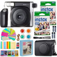 Fujifilm INSTAX 300 Photo Instant Camera (USA) + Fujifilm Instax Wide Instant Film Twin Pack Instant Film (40 Pictures) Accessories Bundle - Carrying Case, Photo Albums, Selfie Lens Plus More