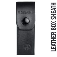 LEATHERMAN - Premium Leather Sheath for Multitools, Fits Skeletool, Crunch & Charge - Black