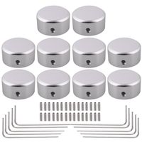 Guitar Foot Nail Cap Protection Silver Aluminum Alloy Footswitch Topper for Guitar Effect Pedal with Wrench Set Of 10 PCS