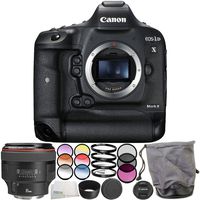 Canon EOS-1D X Mark II DSLR Camera with EF 85mm f/1.2L II USM Lens 6PC Accessory Bundle - Includes 3PC Filter Kit (UV + CPL + FLD) + More - International Version (No Warranty)