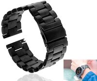 Micro Trader Silver Stainless Steel Watch Band Strap Compatible with Samsung Gear S3 Frontier Classic