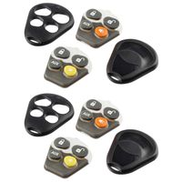 Key Fob Keyless Entry Remote shell Case & Pad fits Viper EZSDEI474V - 4 Button, Set of 2