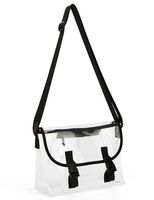 PACMAXI NFL Clear Stadium Bag Clear Crossbody Bag Stadium Approved Transparent Bag with Adjustable Shoulder Strap (Medium)