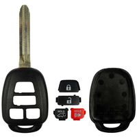 qualitykeylessplus Replacement Remote Head Key 4 Button Case and Pad for Toyota FCC ID GQ452T or HYQ12BDM