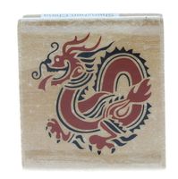 Rubber Stampede Chinese Inspired Dragon Wooden Rubber Stamp