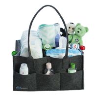 Baby Diaper Caddy Organizer - Storage Bin for Diapers, Wipes and Kid Toys - Baby Shower Gift Basket - Nursery Bag for Boys or Girls - Large Portable Car Travel Tote - Registry Essential