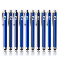 TCD Universal Pack of 10 [Blue] Premium Thick Stylus Pen Pack [Compatible with All Touch Screen Devices]