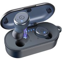 TOZO T10 Bluetooth 5.0 Wireless Earbuds with Wireless Charging Case IPX8 Waterproof TWS Stereo Headphones in-Ear Built-in Mic Headset Premium Sound with Deep Bass for Sport Blue