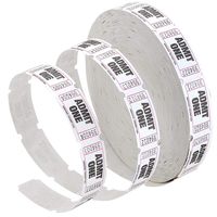 Kicko Admit 1 Single Ticket Rolls - White - 2000 per Roll - Carnival Tickets - Concert Tickets - Admission Tickets