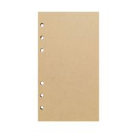 A6 6-Holes Cover Round Ring View Binder File Folder for Loose Leaf Sheet Protectors/Notebook Refill/DIY Scrapbooking/Binder Cover Protector (A6 Brown Paper, 5 Package)