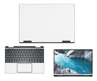 Decalrus - Protective Decal for Dell XPS 13 7390 2-in-1 (13.3" Screen) Laptop White Carbon Fiber Skin case Cover wrap CFdellXPS-7390-2-in-1White