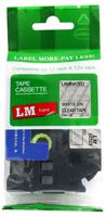 LM Tapes - Premium 1/2" White Print on Clear Label Compatible with P-Touch TZe-135 Tape TZ-135 and Comes with a Great Tape Color/Size Guide for Easy reordering.