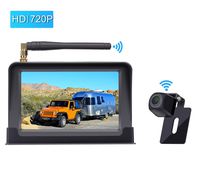 Amtifo HD Digital Wireless Backup Camera System with 5'' Monitor for Cars,Pickups,Trucks,Small RVs,Campers,Rear/Front View Camera,Guide Lines On/Off,IP69 Waterproof