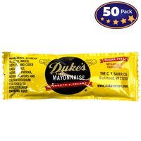 Dukes Mayonnaise Packets 50 Pack. Sugar-Free, Low Carb, Gluten Free Individual Servings of Real Mayo. Great-Tasting and Full of Omega-3s in Tear-Open, Disposable Condiment Packs! Perfect for Parties!