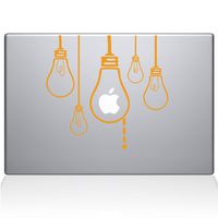 The Decal Guru 0190-MAC-13A-SY Idea Light Bulbs Vinyl Sticker, 13" Macbook Air, Yellow