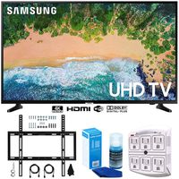 Samsung UN55NU6900 55" NU6900 Smart 4K UHD TV (2018) w/Wall Mount Bundle Includes, Wall Mount Kit for 45-90 inch TVs, Screen Cleaner (Large Bottle) and SurgePro 6-Outlet Surge Adapter w/Night Light