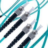ST to ST Fiber Patch Cable Multimode Duplex - 5m (16.4ft) - 50/125um OM3 10G - Beyondtech PureOptics Cable Series