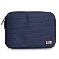 BUBM Universal Cable Organizer Electronics Accessories Case USB Drive Shuttle with Passport Cover (Medium, Dark Blue)