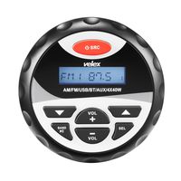 velex Marine Stereo, in-Dash, Marine Gauge, Bluetooth, Digital Media MP3 / WMA/USB/AM/FM Weather-Proof Marine Stereo, (No CD Player)