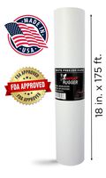 White Freezer Paper Roll (18 Inch x 175 Feet) - Poly Coated Moisture Resistant Wrap with Matte Side for Freezing Meats, Protects Against Freezer Burn