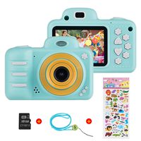 Themoemoe Kids Camera, Camera for Kids Video Cameras Kids Digital Camera 8MP 1080P HD Toys for 3-10 Year Old Girl with 16GB TF Card (Blue)